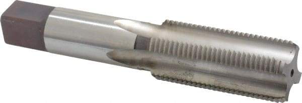 Hertel - M24x2.00 Metric Fine 4 Flute Bright Finish High Speed Steel Straight Flute Standard Hand Tap - Bottoming, Right Hand Thread, 4-29/32" OAL, D7 Limit - Apex Tool & Supply