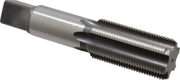 Hertel - 1-1/4 - 12 UNF 3B 6 Flute Bright Finish High Speed Steel Straight Flute Standard Hand Tap - Bottoming, Right Hand Thread, 5-3/4" OAL, H4 Limit - Apex Tool & Supply