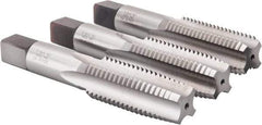 Hertel - 7/8-9 UNC, 4 Flute, Bottoming, Plug & Taper, Bright Finish, High Speed Steel Tap Set - 4-11/16" OAL, 2B/3B Class of Fit - Apex Tool & Supply