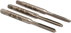 Hertel - #3-56 UNF, 3 Flute, Bottoming, Plug & Taper, Bright Finish, High Speed Steel Tap Set - 1-13/16" OAL, 2B/3B Class of Fit - Apex Tool & Supply