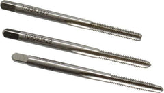 Hertel - #5-44 UNF, 3 Flute, Bottoming, Plug & Taper, Bright Finish, High Speed Steel Tap Set - 1-15/16" OAL, 2B/3B Class of Fit - Apex Tool & Supply