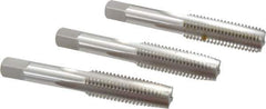 Hertel - M14x2.00 Metric Coarse, 4 Flute, Bottoming, Plug & Taper, Bright Finish, High Speed Steel Tap Set - 3-19/32" OAL, 6H Class of Fit - Apex Tool & Supply