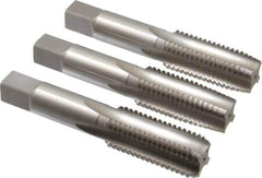 Hertel - M24x3.00 Metric Coarse, 4 Flute, Bottoming, Plug & Taper, Bright Finish, High Speed Steel Tap Set - 4-29/32" OAL, 6H Class of Fit - Apex Tool & Supply