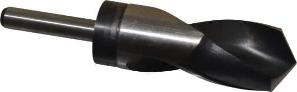 Hertel - 1-15/32" Drill, 118° Point, High Speed Steel Silver Deming & Reduced Shank Drill Bit - Oxide Finish, 6" OAL, Straight Shank, 3" Flute Length, Right Hand Cut, Standard Point, Spiral Flute, Regular Spiral - Apex Tool & Supply