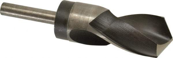 Hertel - 1-31/64" Drill, 118° Point, High Speed Steel Silver Deming & Reduced Shank Drill Bit - Oxide Finish, 6" OAL, Straight Shank, 3" Flute Length, Right Hand Cut, Standard Point, Spiral Flute, Regular Spiral - Apex Tool & Supply