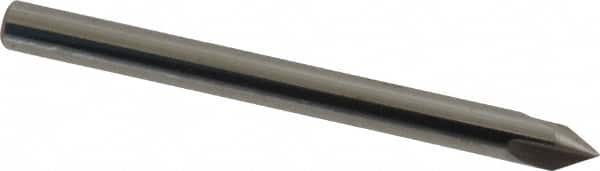Hertel - 1/8" Head Diam, 1/8" Shank Diam, 3 Flute 60° Solid Carbide Countersink - Apex Tool & Supply
