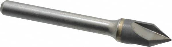 Hertel - 3/8" Head Diam, 1/4" Shank Diam, 3 Flute 60° Solid Carbide Countersink - Apex Tool & Supply