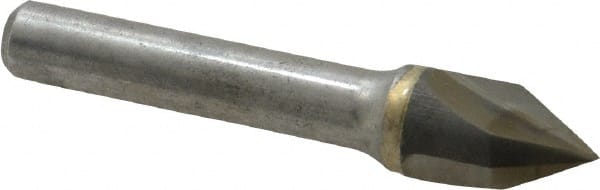 Hertel - 1/2" Head Diam, 3/8" Shank Diam, 3 Flute 60° Solid Carbide Countersink - Apex Tool & Supply