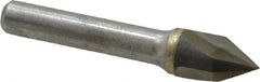 Hertel - 1/2" Head Diam, 3/8" Shank Diam, 3 Flute 60° Solid Carbide Countersink - Apex Tool & Supply