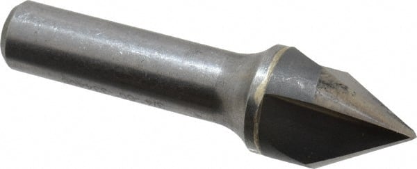 Hertel - 3/4" Head Diam, 1/2" Shank Diam, 3 Flute 60° Solid Carbide Countersink - Apex Tool & Supply
