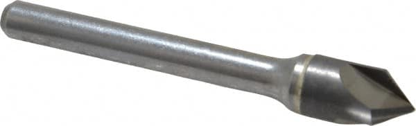 Hertel - 3/8" Head Diam, 1/4" Shank Diam, 3 Flute 82° Solid Carbide Countersink - Apex Tool & Supply