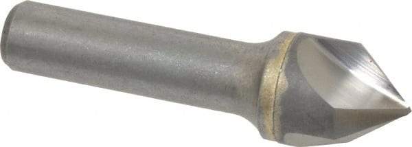 Hertel - 3/4" Head Diam, 1/2" Shank Diam, 3 Flute 82° Solid Carbide Countersink - Bright Finish, 2-3/4" OAL, Single End, Straight Shank, Right Hand Cut - Apex Tool & Supply