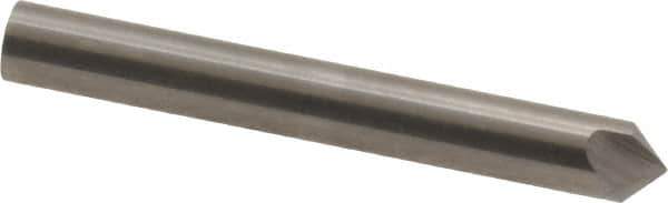Hertel - 3/16" Head Diam, 3/16" Shank Diam, 3 Flute 90° Solid Carbide Countersink - Bright Finish, 1-1/2" OAL, Single End, Straight Shank, Right Hand Cut - Apex Tool & Supply