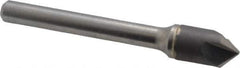 Hertel - 3/8" Head Diam, 1/4" Shank Diam, 3 Flute 90° Solid Carbide Countersink - Bright Finish, 2-1/2" OAL, Single End, Straight Shank, Right Hand Cut - Apex Tool & Supply
