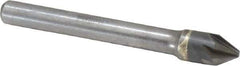 Hertel - 5/16" Head Diam, 1/4" Shank Diam, 6 Flute 60° Solid Carbide Countersink - Bright Finish, 2-1/2" OAL, Single End, Straight Shank, Right Hand Cut - Apex Tool & Supply