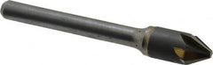 Hertel - 3/8" Head Diam, 1/4" Shank Diam, 6 Flute 60° Solid Carbide Countersink - Apex Tool & Supply