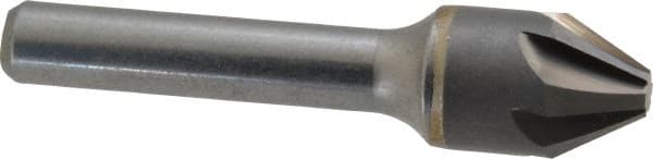 Hertel - 5/8" Head Diam, 3/8" Shank Diam, 6 Flute 60° Solid Carbide Countersink - Apex Tool & Supply