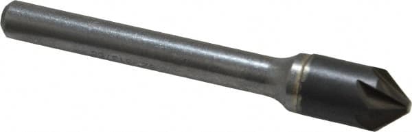 Hertel - 3/8" Head Diam, 1/4" Shank Diam, 6 Flute 82° Solid Carbide Countersink - Apex Tool & Supply