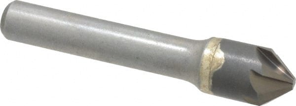 Hertel - 1/2" Head Diam, 3/8" Shank Diam, 6 Flute 82° Solid Carbide Countersink - Apex Tool & Supply
