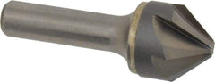 Hertel - 1" Head Diam, 1/2" Shank Diam, 6 Flute 82° Solid Carbide Countersink - Bright Finish, 3" OAL, Single End, Straight Shank, Right Hand Cut - Apex Tool & Supply
