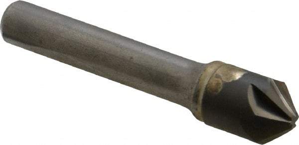 Hertel - 1/2" Head Diam, 3/8" Shank Diam, 6 Flute 90° Solid Carbide Countersink - Bright Finish, 2-1/2" OAL, Single End, Straight Shank, Right Hand Cut - Apex Tool & Supply