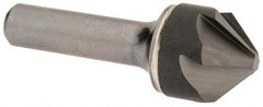 Hertel - 1" Head Diam, 1/2" Shank Diam, 6 Flute 90° Solid Carbide Countersink - Apex Tool & Supply