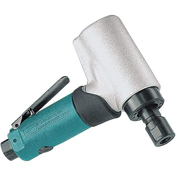Dynabrade - 1/4" Collet, Angle Handle, Air Angle Die Grinder - 24,000 RPM, Front Exhaust, 27.99 CFM, 0.5 hp, 90 psi, 1/4 NPT Inlet - Apex Tool & Supply