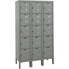 Hallowell - 15 Door, 5 Tier, Premium Box Lockers - Apex Tool & Supply