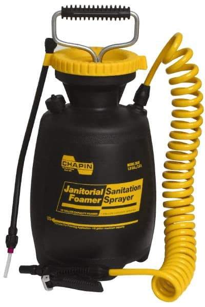 Chapin - 1 Gal Garden Hand Sprayer - Polyethylene Tank, Coiled Hose - Apex Tool & Supply