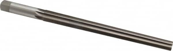 Interstate - #9 Pin, 0.6066" Diam, 0.4805" Small End, 9/16" Diam Straight Shank, 6-1/16" Flute, Taper Pin Reamer - Apex Tool & Supply