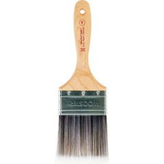 Wooster Brush - 3" Flat Nylon/Polyester Varnish Brush - 3-3/16" Bristle Length, 6-1/2" Maple Beavertail Handle - Apex Tool & Supply