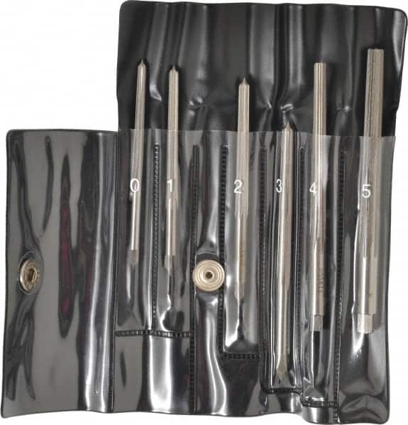Interstate - #5 to #0 Pin, Straight Shank, Taper Pin Reamer Set - Apex Tool & Supply