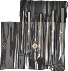 Interstate - #5 to #0 Pin, Straight Shank, Taper Pin Reamer Set - Apex Tool & Supply