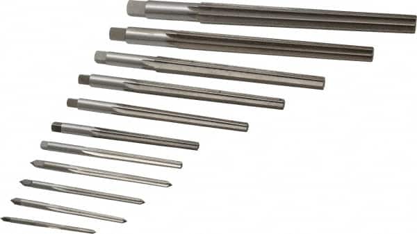 Interstate - #10 to #0 Pin, Straight Shank, Taper Pin Reamer Set - Apex Tool & Supply