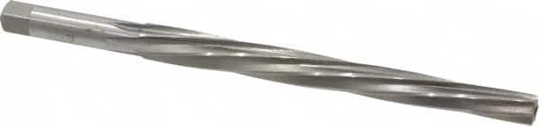 Interstate - #8 Pin, 0.505" Diam, 0.3971" Small End, 7/16" Diam Straight Shank, 5-3/16" Flute, Taper Pin Reamer - Apex Tool & Supply