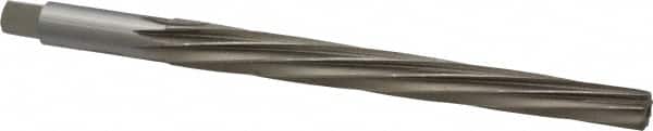 Interstate - #9 Pin, 0.6066" Diam, 0.4805" Small End, 9/16" Diam Straight Shank, 6-1/16" Flute, Taper Pin Reamer - Apex Tool & Supply