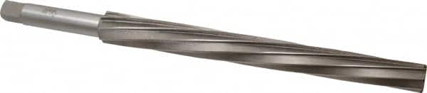 Interstate - #12 Pin, 1.05" Diam, 0.842" Small End, 7/8" Diam Straight Shank, 10" Flute, Taper Pin Reamer - Apex Tool & Supply