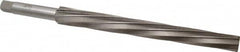 Interstate - #12 Pin, 1.05" Diam, 0.842" Small End, 7/8" Diam Straight Shank, 10" Flute, Taper Pin Reamer - Apex Tool & Supply