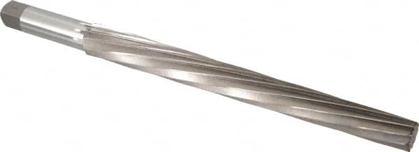 Interstate - #13 Pin, 1.259" Diam, 1.009" Small End, 1-1/4" Diam Straight Shank, 12" Flute, Taper Pin Reamer - Apex Tool & Supply