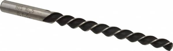 Interstate - #5 Pin, 0.2994" Diam, 0.2409" Small End, 5/16" Diam Straight Shank, 2-13/16" Flute, Taper Pin Reamer - Apex Tool & Supply