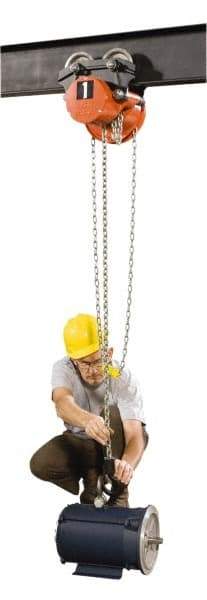 CM - 3,000 Lb. Capacity, Manual Plain Trolley - 40-1/2 Ft. Overhaul to Lift 1 Ft., 80 Lb. Avg Pull to Lift Rated Load - Apex Tool & Supply