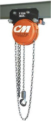 CM - 2,000 Lb. Capacity, Manual Plain Trolley - 30 Ft. Overhaul to Lift 1 Ft., 69 Lb. Avg Pull to Lift Rated Load - Apex Tool & Supply