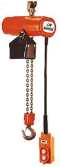 CM - 300 Lb Capacity, 16 FPM Lift Speed, Electric Chain Hoist - 20' Max Lift, 10-7/8" Min Headroom, 1 Chain - Apex Tool & Supply