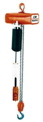 CM - 1 Ton Capacity, 16 FPM Lift Speed, Electric Chain Hoist - 15' Max Lift, 15-9/16" Min Headroom, 2 Chains - Apex Tool & Supply