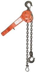 CM - 1,500 Lb Lifting Capacity, 5' Lift Height, Lever Hoist - Made from Chain, 45 Lb Avg Pull to Lift Rated Load - Apex Tool & Supply