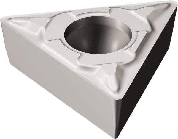 Sandvik Coromant - TCMT221 PF Grade 5015 Carbide Turning Insert - Uncoated, 60° Triangle, 1/4" Inscr Circle, 1/8" Thick, 1/64" Corner Radius - Apex Tool & Supply