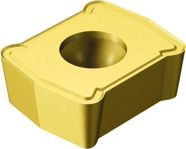 Sandvik Coromant - LCMX4 53 Grade 1020 Carbide Indexable Drill Insert - TiN Finish, Rectangle, 1/4" Inscribed Circle - Apex Tool & Supply