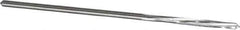 Made in USA - 3/32" High Speed Steel 4 Flute Chucking Reamer - Spiral Flute, 0.088" Straight Shank, 3/4" Flute Length, 3" OAL - Apex Tool & Supply