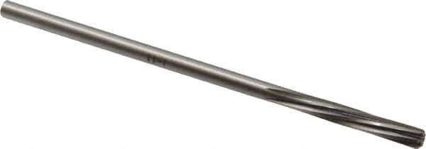 Made in USA - 7/32" High Speed Steel 6 Flute Chucking Reamer - Spiral Flute, 0.2075" Straight Shank, 1-1/4" Flute Length, 5" OAL - Apex Tool & Supply
