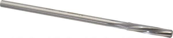 Made in USA - 9/32" High Speed Steel 6 Flute Chucking Reamer - Spiral Flute, 1/4" Straight Shank, 1-1/2" Flute Length, 6" OAL - Apex Tool & Supply